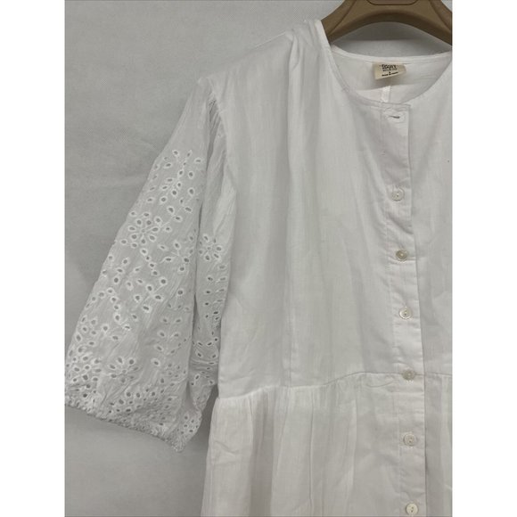 NEW Large L Womens Matilda Jane Good Hart White Cotton Eyelet Montrose Dress - Picture 5 of 6